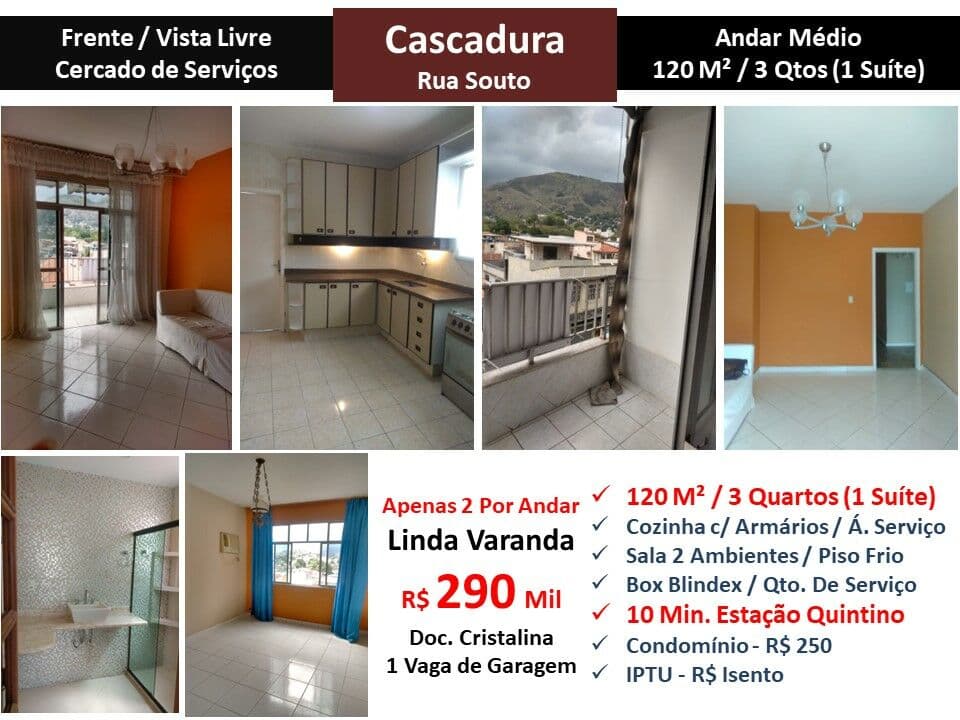 Apto Cascadura Souto 120M²