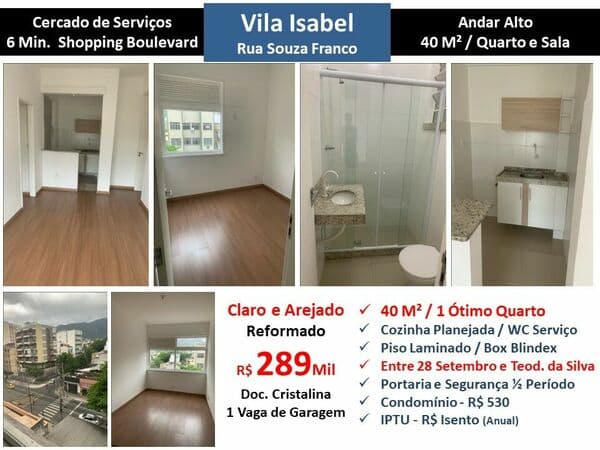 Apto Vila Isabel Souza Franco 40M²