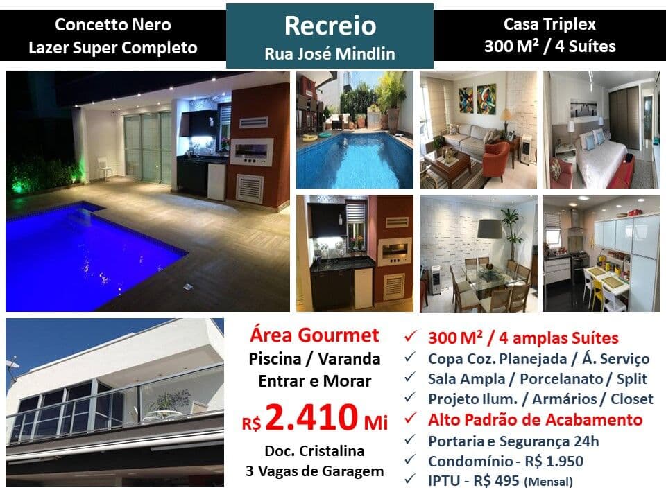Casa Recreio Concetto Nero 300M²