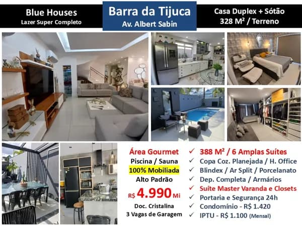 Casa Barra da Tijuca Blue Houses 388M²