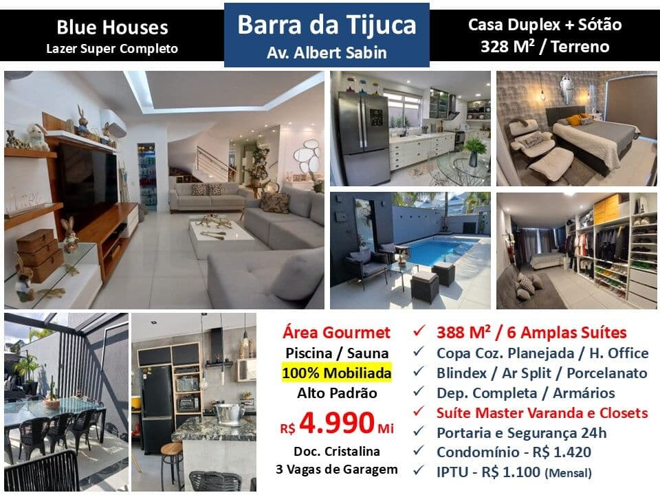 Casa Barra da Tijuca Blue Houses 388M²