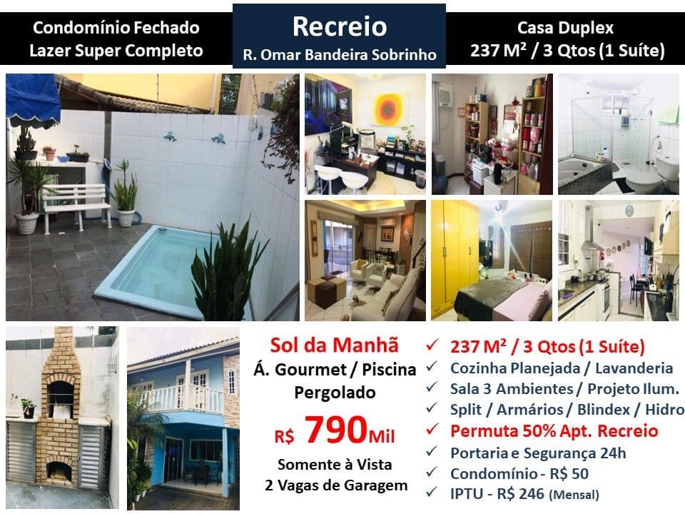 Casa Recreio Bandeira Sobrinho 237M²