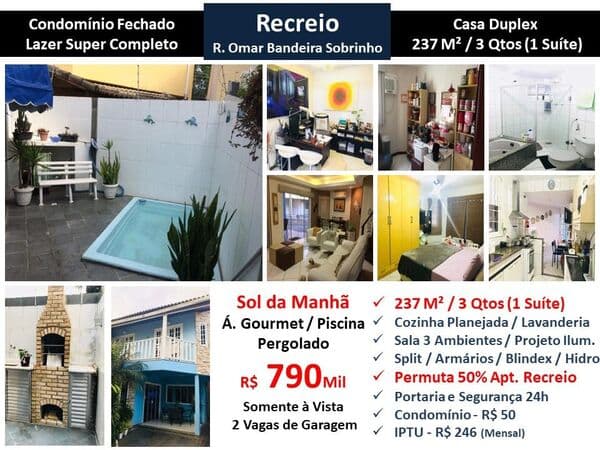 Casa Recreio Bandeira Sobrinho 237M²
