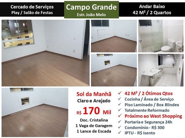 Apto Campo Grande João Melo 42M²