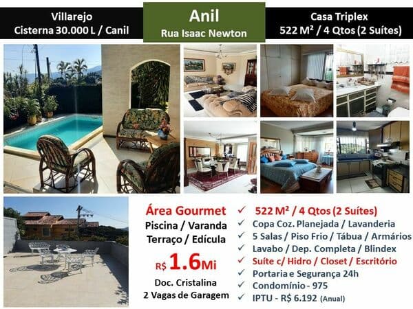 Casa JPA Anil Vilarejo 522M²