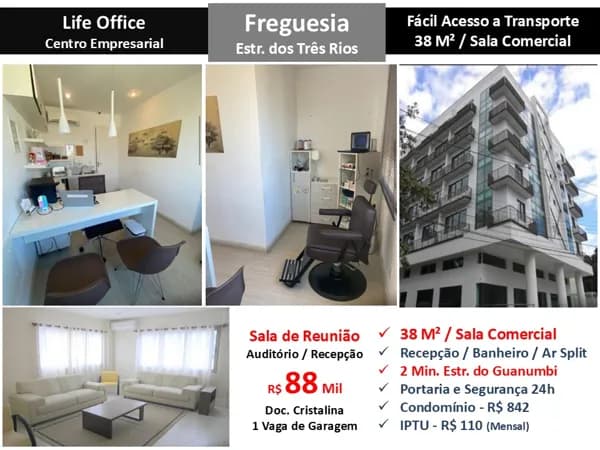 Sala JPA Freguesia Três Rios Life Office 38M²