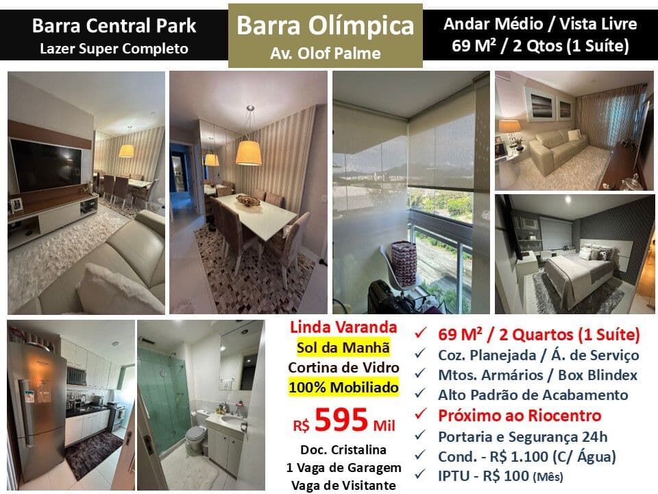 Apto Barra Olímpica Barra Central Park 69M²
