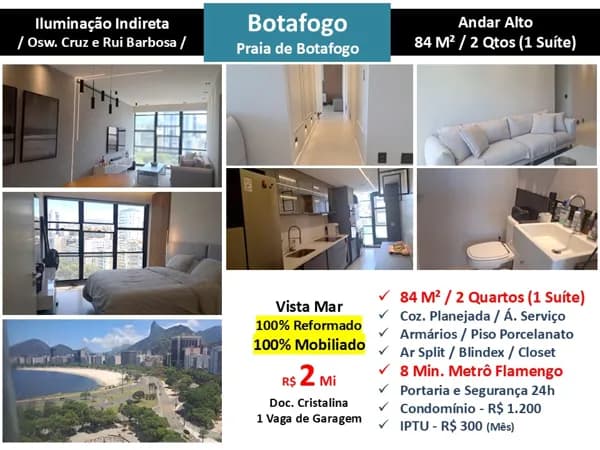 Apto Botafogo Praia de Botafogo 84M²
