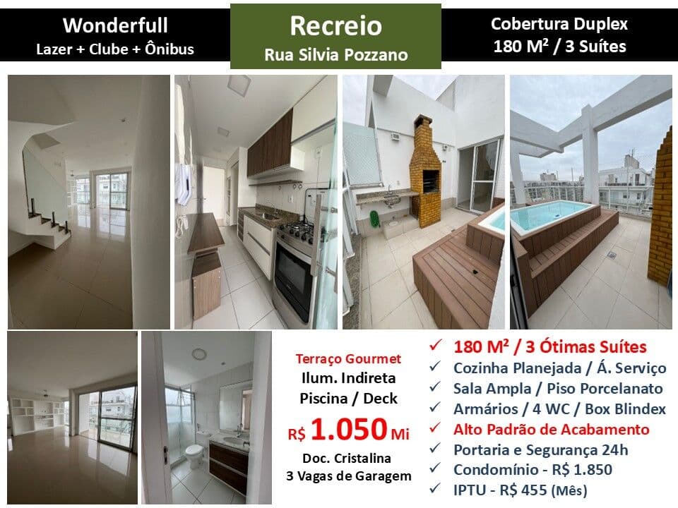 Cob Recreio Zico Wonderfull 180M²