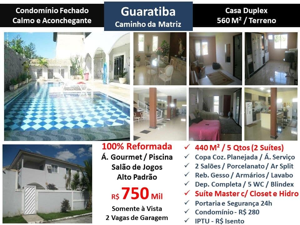 Casa Guaratiba Caminho da Matriz 440M²