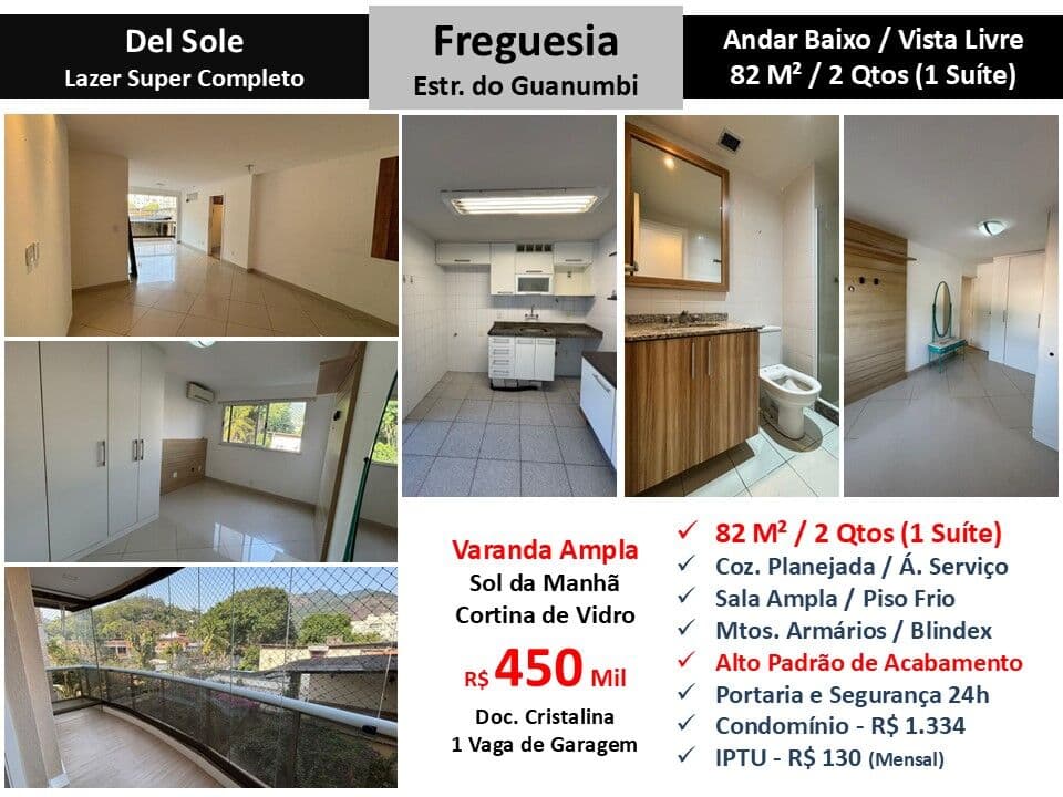 Apto JPA Freguesia Del Sole 82M²