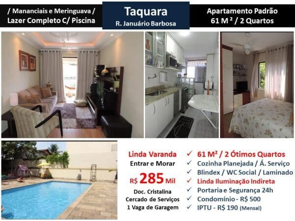 Apto JPA Taquara Januário Barbosa 61M²