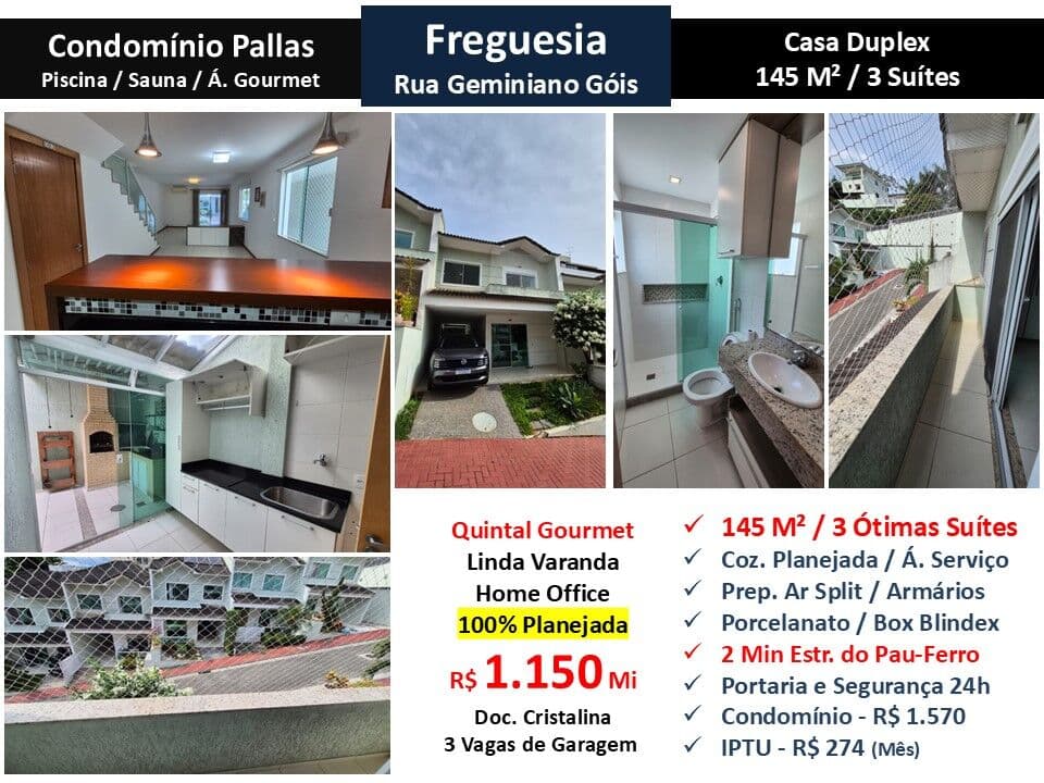 Casa JPA Freguesia Geminiano Góis Pallas 145M²