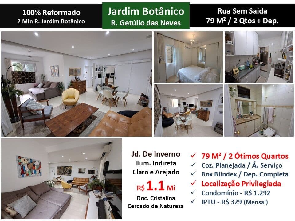 Apto Jardim Botânico Getúlio das Neves 79M²