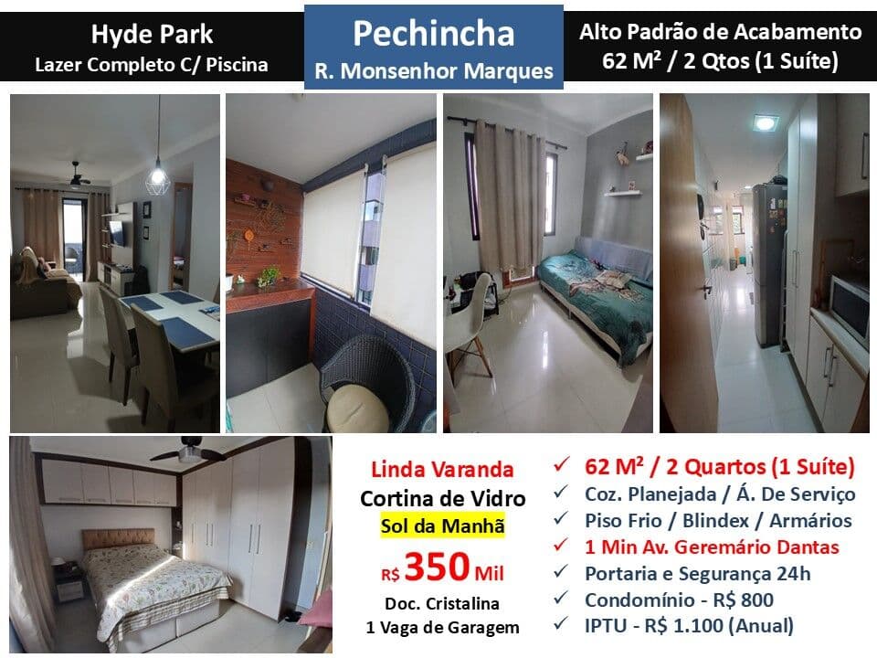 Apto JPA Pechincha Monsenhor Marques Hyde Park 62M²