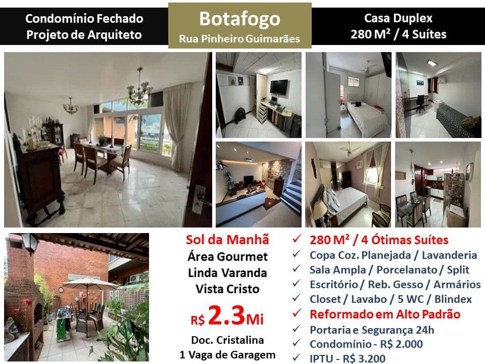 Casa Botafogo Pinheiro Guimarães 280M²