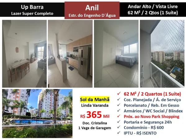 Apto JPA Anil UPBarra 62M²