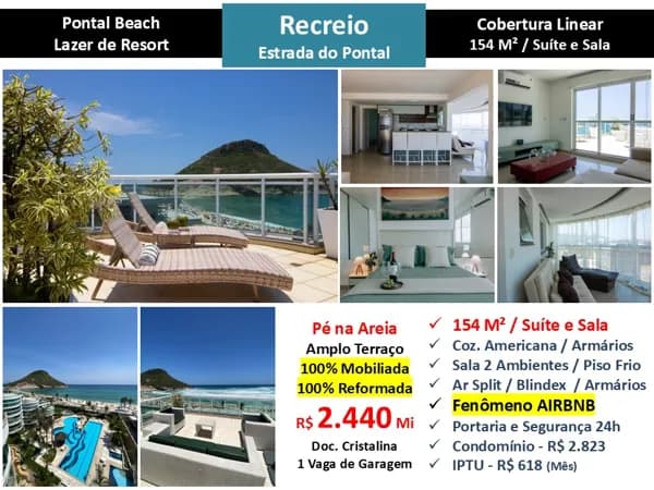 Cob Recreio Praia Pontal Beach 154M² Linear