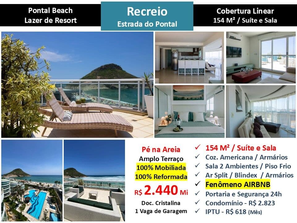 Cob Recreio Praia Pontal Beach 154M² Linear