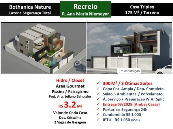 Casa Recreio Bothanica Nature 300M² 2