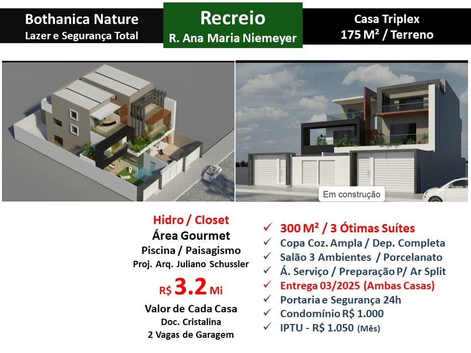 Casa Recreio Bothanica Nature 300M² 2