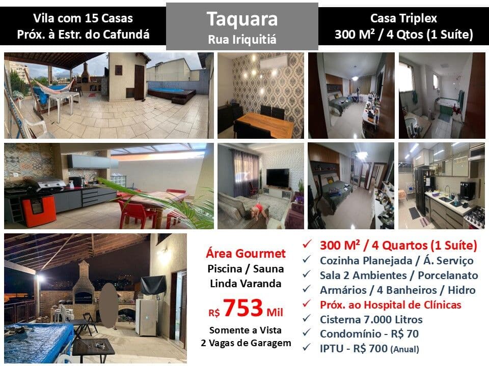 Casa JPA Taquara Iriquitia 300M²