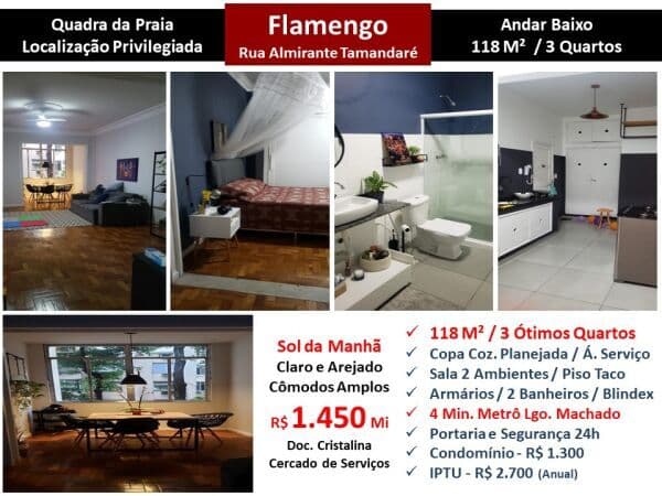 Apto Flamengo Alm. Tamandaré 118M² 2