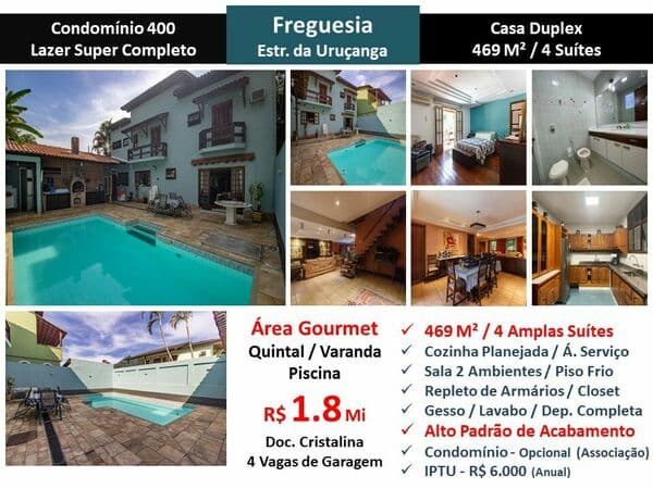 Casa JPA Freguesia 400 Uruçanga 469M²