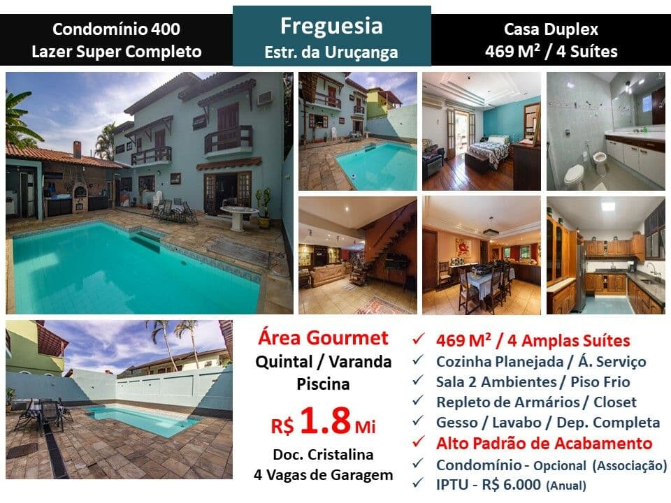 Casa JPA Freguesia 400 Uruçanga 469M²