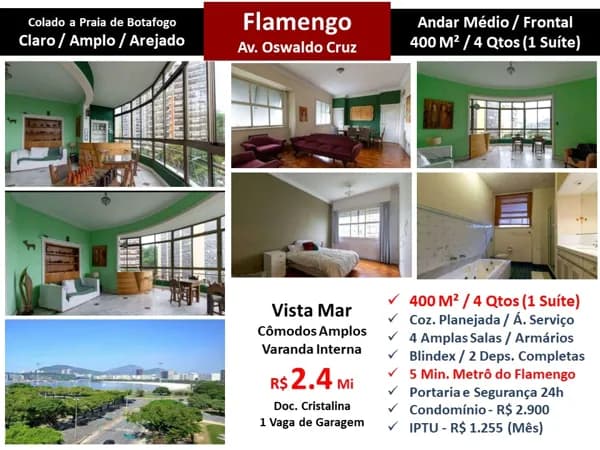 Apto Flamengo Oswaldo Cruz 400M²