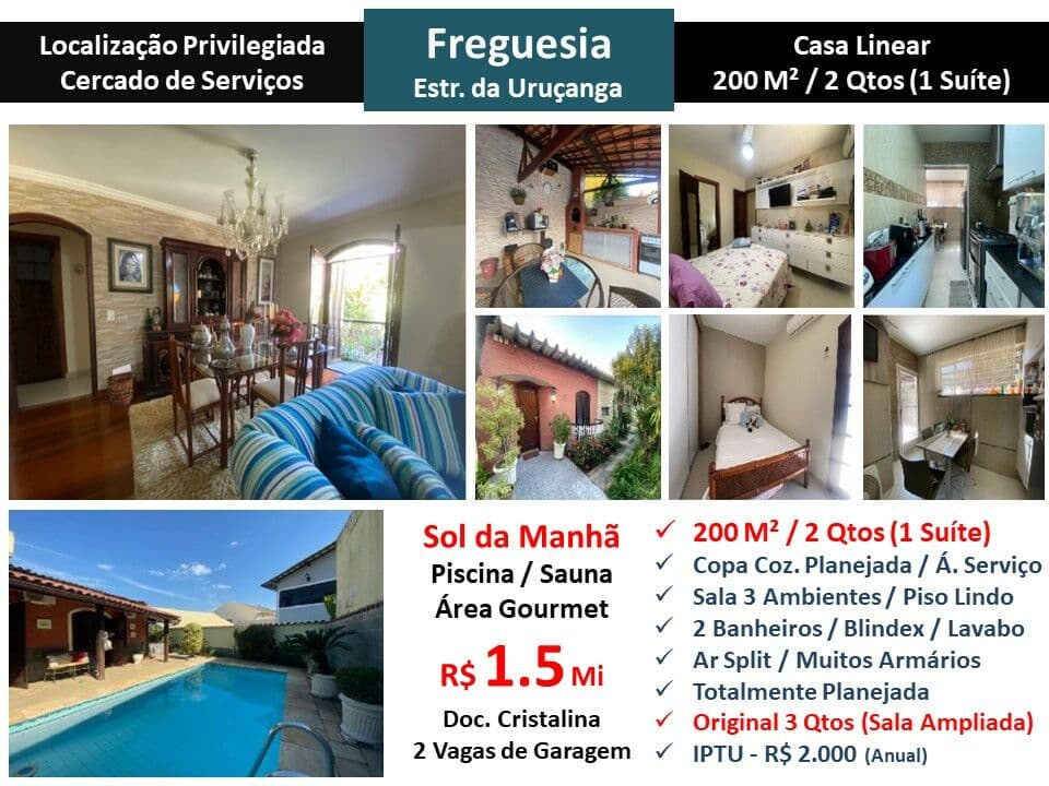 Casa JPA Freguesia Uruçanga 200M²