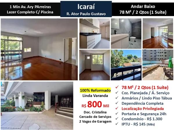 Apto Niteroi Icarai Ator Paulo Gustavo 78M²