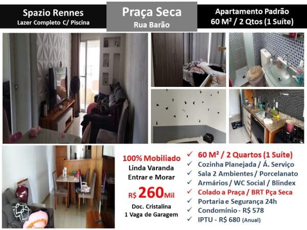 Apto JPA Praça Seca Spazio Rennes 60M²