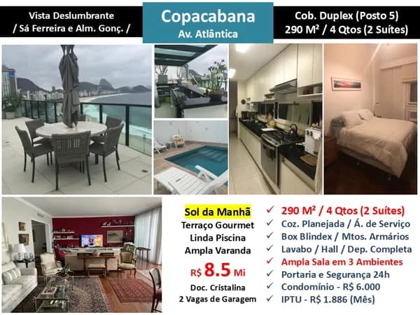 Cob Copacabana Praia Atlântica 290M²