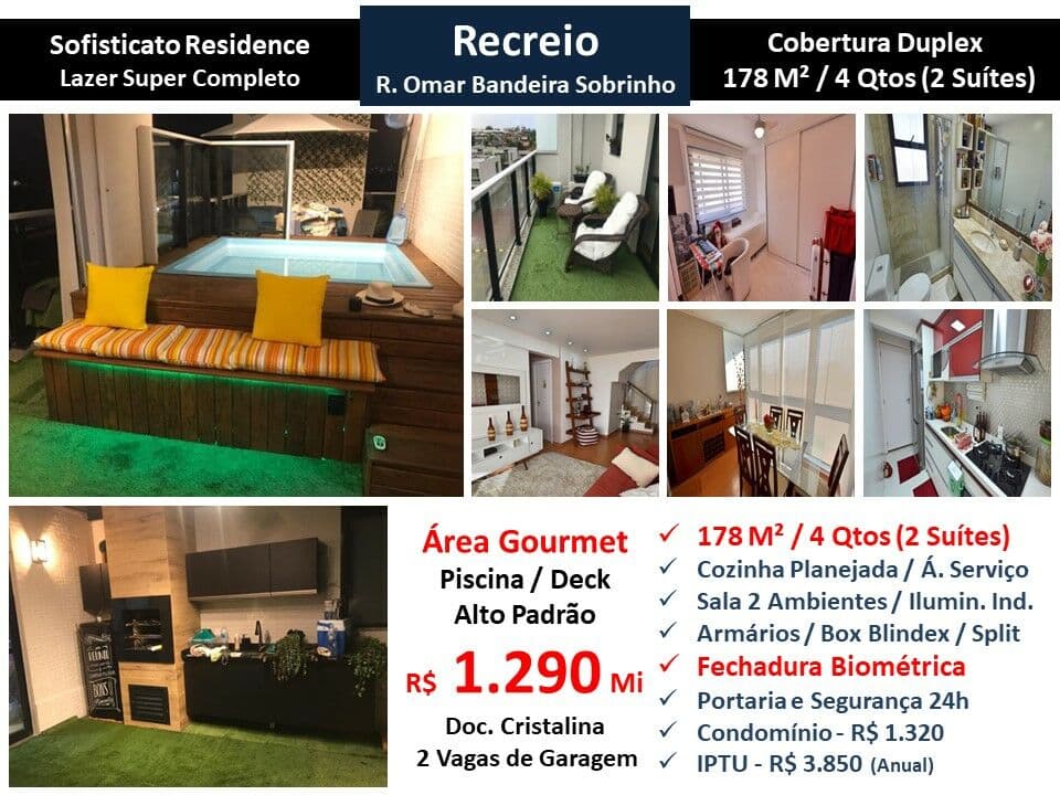Cob Recreio Zico Sofisticato 178M² 2