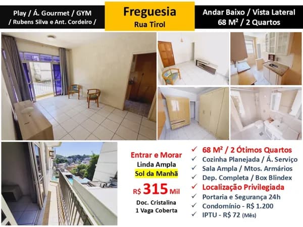 Apto JPA Freguesia Tirol 68M²