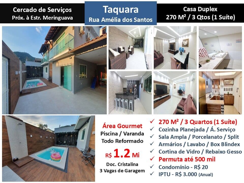 Casa JPA Taquara Amelia dos Santos 270M²