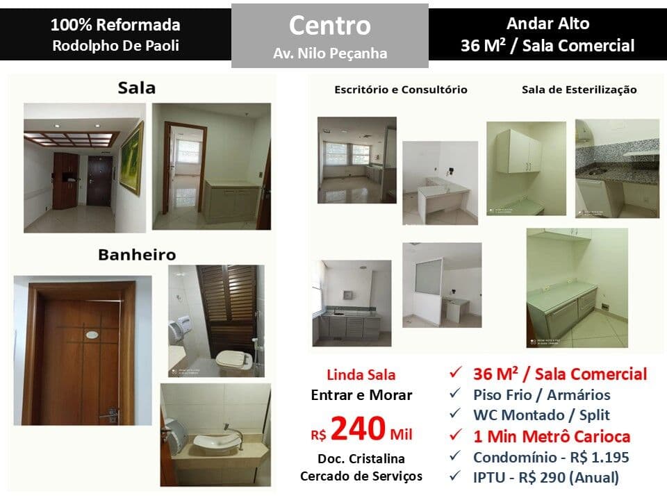 Sala Centro Nilo Peçanha De Paoli 36M² 2