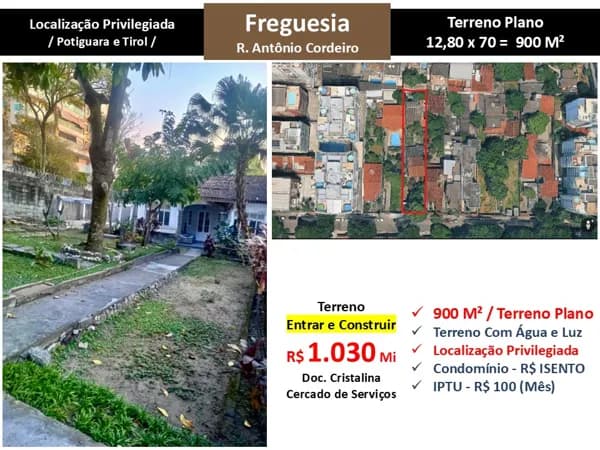 Terreno JPA Freguesia Antônio Cordeiro 900M²