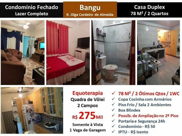 Casa Bangu Cordeiro de Almeida 78M²