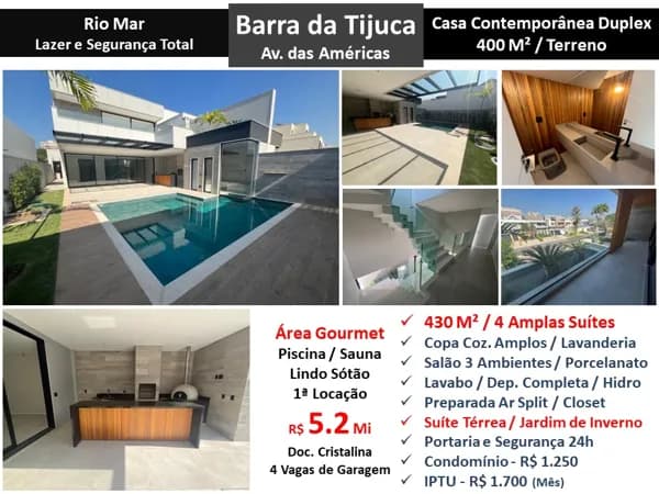 Casa Barra da Tijuca Rio Mar 430M² 4