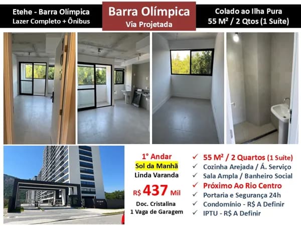 Apto Barra Olímpica Etehe 55M²