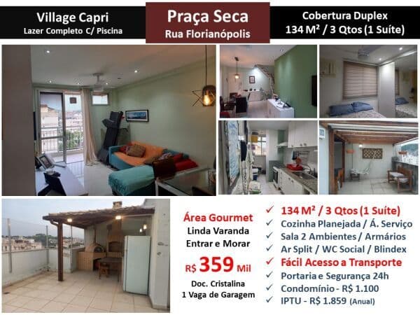 Cob JPA Praça Seca Florianópolis Village Capri 134M²