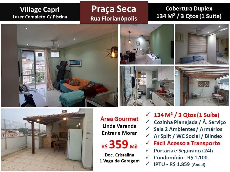Cob JPA Praça Seca Florianópolis Village Capri 134M²