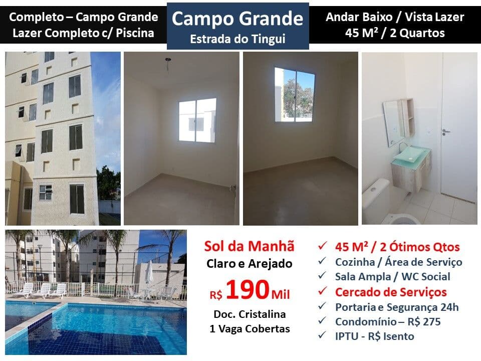 Apto Campo Grande Completo 45M²