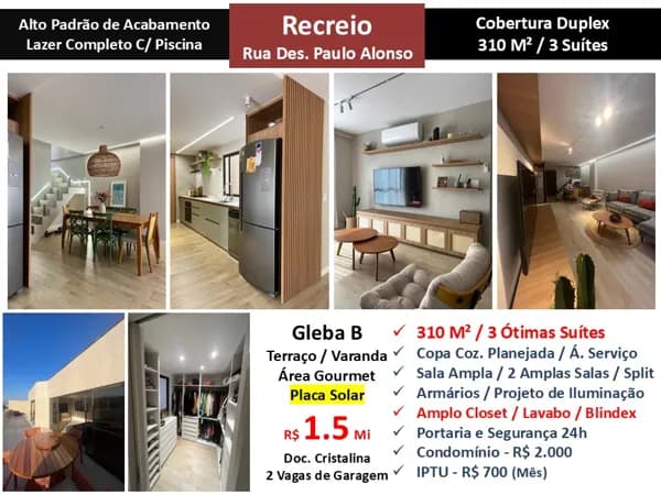 Cob Recreio Gleba B Paulo Alonso 310M²
