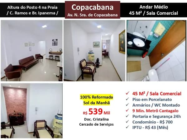 Sala Copacabana N.S de Copacabana 45M²