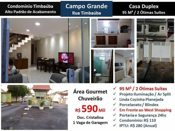 Casa Campo Grande Timbaúba 95M²