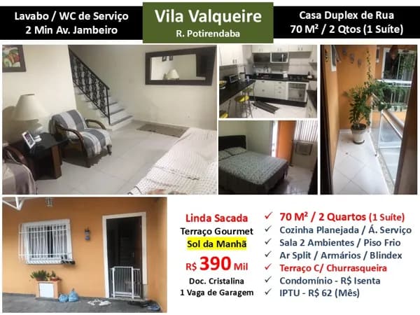 Casa JPA Vila Valqueire Potirendaba 70M²