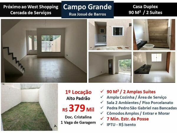Casa Campo Grande Josue de Barros 90M²